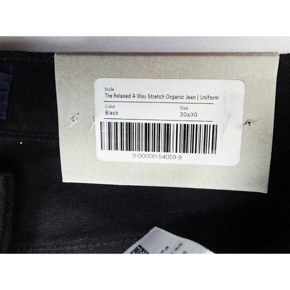 Everlane Size 30X30 Mens The Relaxed Straight High Stretch Black Denim Jeans NWT - Picture 4 of 12